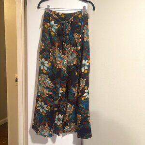 TNY Datrick BOHO Front tie wrap Palazzo pants with open slits
